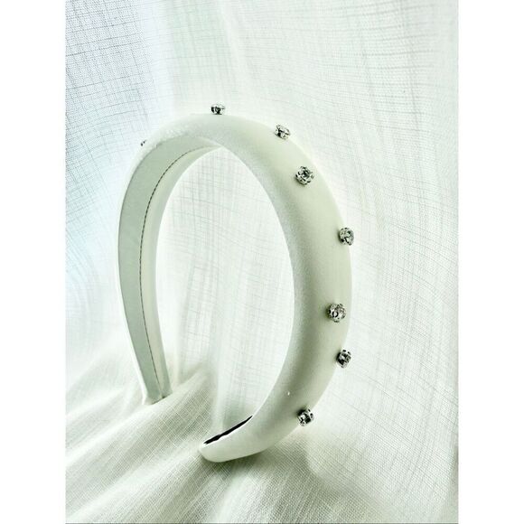 Elegant White Studded Headband